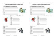 English Worksheet: Cardinal, ordinal numbers. Dates