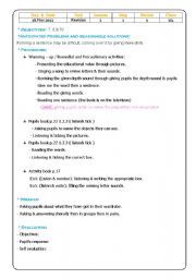 English Worksheet: daily preparation