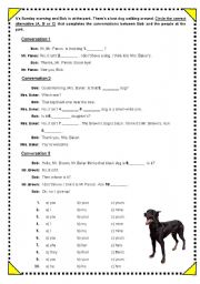 English Worksheet: LOST DOG - PRONOUNS & GENITIVE CASE