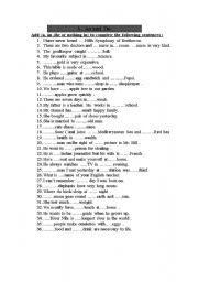 English Worksheet: articles