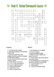 Environmental crossword
