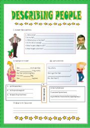 Describing people-1 - ESL worksheet by miss-o