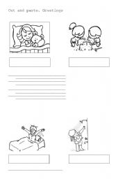 English Worksheet: Greetings. Cut and Paste