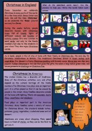 English Worksheet: Christmas in England and in America