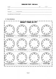 daily routine - test B