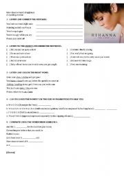 English Worksheet: Rihanna - Take a Bow