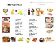 English Worksheet: food and drink