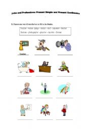 English Worksheet: Jobs and professions