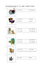 prepositions of place