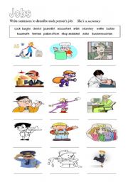 English Worksheet: Jobs worksheet