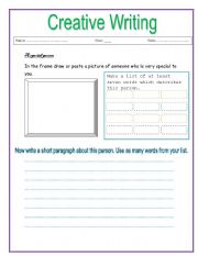 creative writing task sheets