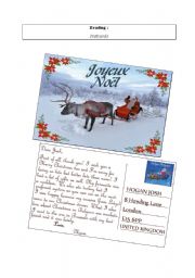 English Worksheet: Christmas postcard from Belgium