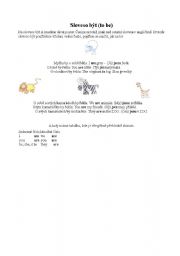 English Worksheet: Sloveso Be