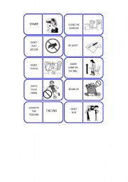 English Worksheet: DOMINO: COMMANDS