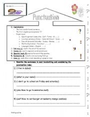 English Worksheet: punctuation 