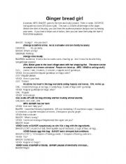 English Worksheet: gingerbread girl
