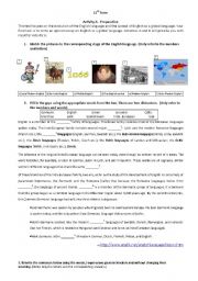 English Worksheet: The history of the English language