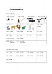 English worksheet: Making comparison