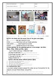 English worksheet: test describe pics, past sipml inter and affirm  n communication