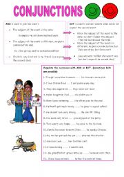 English Worksheet: CONJUNCTIONS