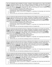 English Worksheet: comprehension