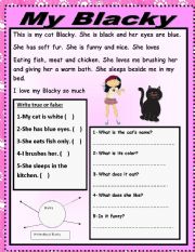 English Worksheet: My Blacky