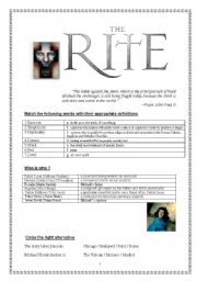 English Worksheet: THE RITE