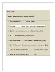 English worksheet: Present Continous