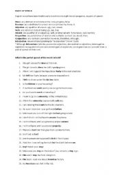 English Worksheet: Parts of speech