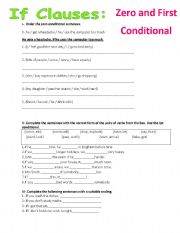 English Worksheet: Zero and first conditional