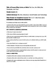 English Worksheet: The Lion The Witch and the Wardrobe