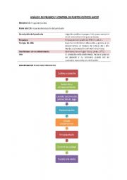English Worksheet: HACCP example