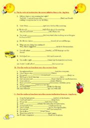 English Worksheet: gerund infinitives