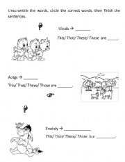 English Worksheet: This, that, these, those