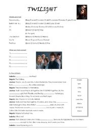 English Worksheet: Twilight