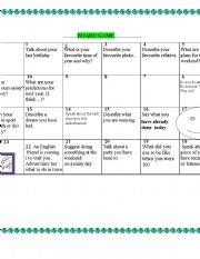 English Worksheet: Speaking board game