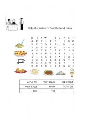 English Worksheet: food 