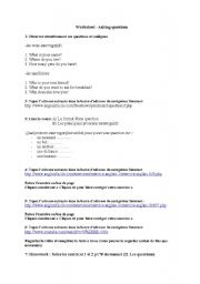 English Worksheet: how to make a question - worksheet