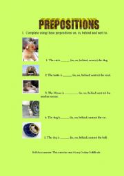 English worksheet: PREPOSITIONS