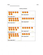 English worksheet: Counting 