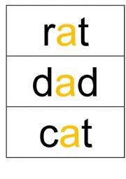 English Worksheet: Flash cards for reading