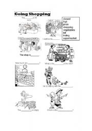 English worksheet: Going Shopping