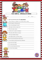 English Worksheet: PAST SIMPLE EXERCISES (with key)