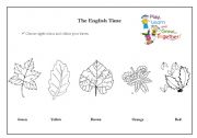 English Worksheet: Colours