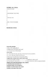 English Worksheet: PREINTERMEDIATE EXERCISE &EXAM SAMPLE