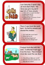 English Worksheet: A day on the farm