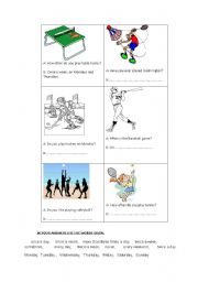 English worksheet: Sports