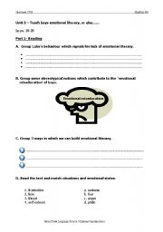 English Worksheet: Reading Handout 1 Proficiency