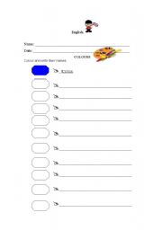 English Worksheet: Colour test
