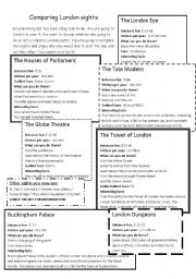 English Worksheet: Comparing London Sights